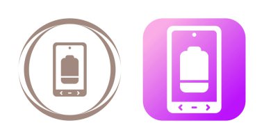 Akıllı telefon pil simgelerinin vektör çizimi