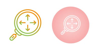 ok simgeli büyüteç, vektör illüstrasyonu basit tasarım 