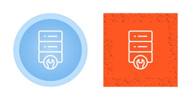 bilgisayar sunucu simgeleri ayarlandı, vektör illüstrasyonu basit tasarım