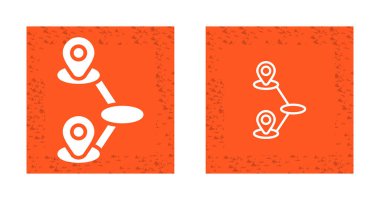 Açık sunum ve yolculuk haritalama için basit vektör simgeleri