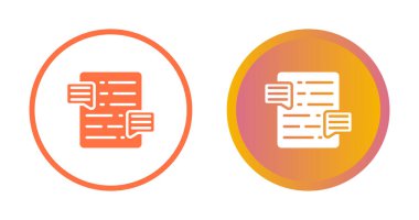 Belge açıklama simgeleri ayarlandı, vektör illüstrasyonu 