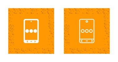 akıllı telefon simgeleri ayarlandı, vektör illüstrasyonu basit tasarım