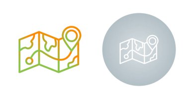 Haritadaki basit konum, doğrusal biçim simgeleri ayarlandı.