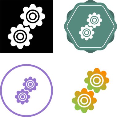 Temiz ve modern dişli simgeleri, geniş bir yelpazede ağ ve uygulama ayarları için mükemmel.