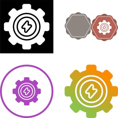 Veri Merkezi Güç Yönetimi simgeleri ayarlandı. Uyum simgeleri. vektör illüstrasyonu 