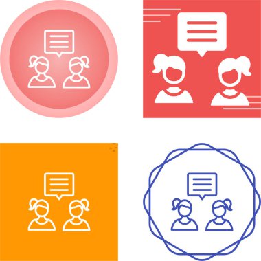 Konuşma baloncuğu sohbet simgesi çizimini ayarla 