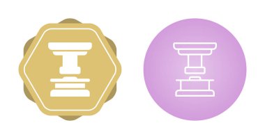 Hidrolik baskı simgeleri ayarlandı, vektör illüstrasyonu 