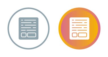 belge web simgesi vektör illüstrasyonu