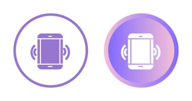 Kablosuz teknoloji düğmeleri ve kablosuz ikonlu akıllı telefon. vektör illüstrasyonu