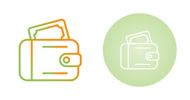 cüzdan web simgeleri vektör illüstrasyonu