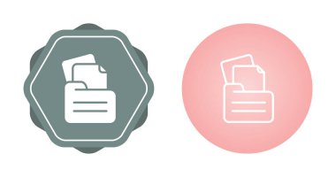 Belge simgelerinin olduğu dizin, vektör illüstrasyonu basit tasarım