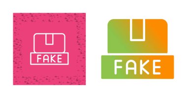 Sahte Ürünler, sahte ikonlar vektör illüstrasyonu 