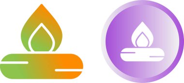 Mum simgeleri ayarlandı, vektör illüstrasyonu