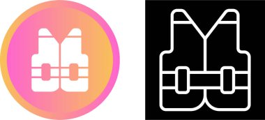 Yansıtıcı yelek simgesi ağ illüstrasyonu