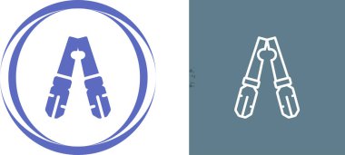 Kablo Crimper simgeleri seti, vektör illüstrasyonu basit tasarım