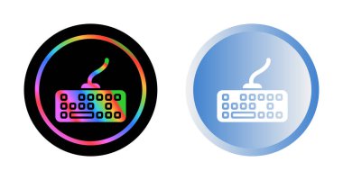 düz tasarım klavye simgeleri vektör illüstrasyonu