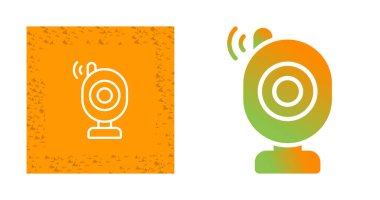 Web kamera simgesi. Düz stil. vektör illüstrasyonu.