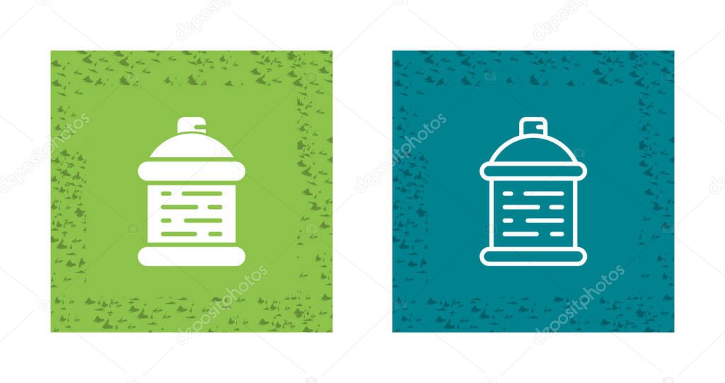 Spray can silhouette black icon. Vector illustration of spray can symbol isolated on white background
