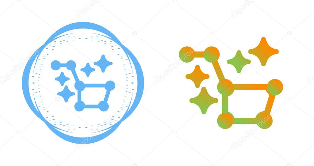 Vector illustration of the Constellation Ursa Major icon on white background