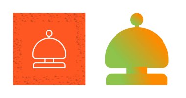 Resepsiyon çan web simgesi vektör çizimi