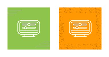 Masaüstü Bilgisayar Modern Simgesi Beyaz Arkaplanda İzole Edildi