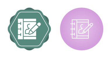 Not defteri simgeleri vektör illüstrasyonunun basit bir kümesi 