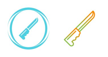 İzole üzerinde beyaz arka plan bıçak Icons set