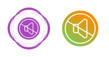 Simge vektör illüstrasyon tasarımını sessize al