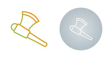 Axe satır simgesi düzenlenebilir vuruş vektörü nesnesi