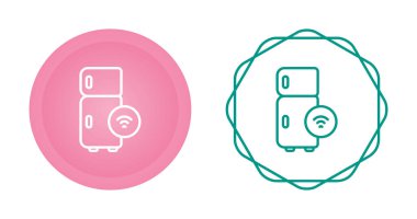 wi-fi buzdolabı simgeleri seti, vektör illüstrasyonu basit tasarım