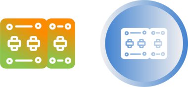 Devre Kesicisi Simgeleri Seti, web basit illüstrasyonu