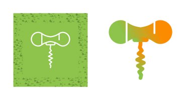 Tirbuşon simgeleri ayarlandı. şişe açacağı vektör sembolleri