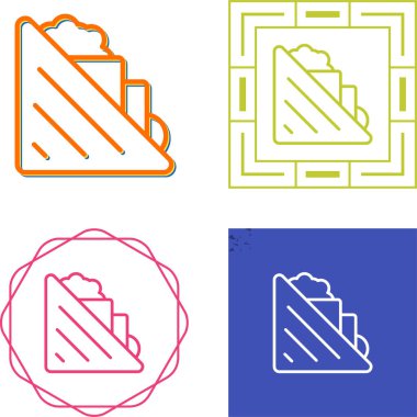 Sandviç ikonları, vektör illüstrasyonu