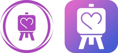 Tablo resim simgeleri seti, vektör illüstrasyonu basit tasarım