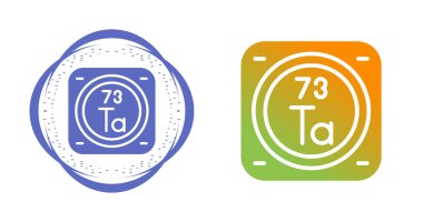 Tantalum kimyasal element simgeleri vektör illüstrasyonu