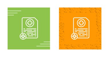 Beyaz arkaplan, vektör illüstrasyonunda tıbbi belgelerin vektör kümesi  