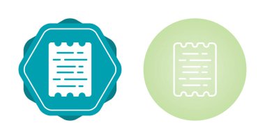 Bilet simgesi vektörü. Çizgi piyango bileti sembolü. Modayı takip eden düz tabela tasarımı. Web sitesi ve mobil uygulama için ince doğrusal grafik piktogram. Logo illüstrasyonu