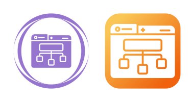Beyaz arkaplanda sunucu ağ simgeleri olan bilgisayar dizinleri 