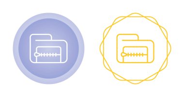 dosya fermuarı web simgesi vektör illüstrasyonu