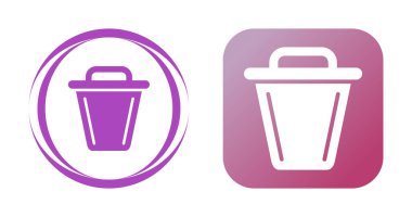 Çöp kutusu vektör illüstrasyonu