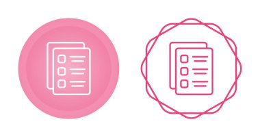 kontrol listesi simgeleri ayarlandı, vektör illüstrasyonu