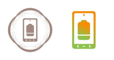 Akıllı telefon pil simgelerinin vektör çizimi