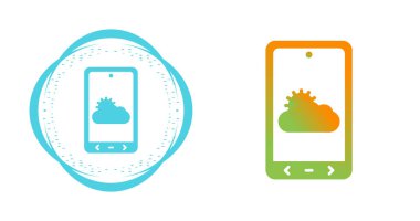 Akıllı Telefon Web Simgesi Basit İllüstrasyon Beyaz Arkaplanda İzole Edildi 