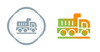 kamyon simgeleri ayarlandı, vektör illüstrasyonu