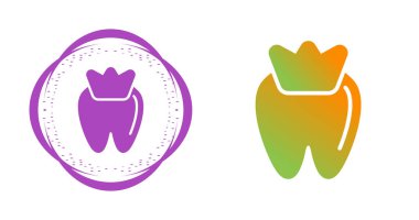 Diş sağlığı kliniği logosu şablonu, diş simgeleri, vektör illüstrasyonu