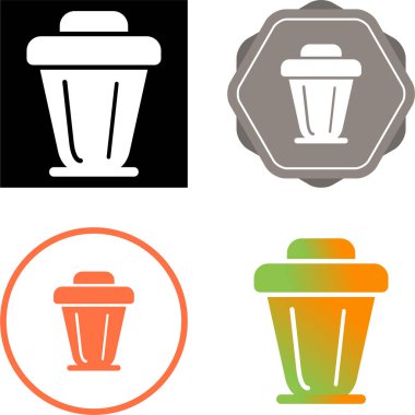 Çöp kutusu vektör illüstrasyonu
