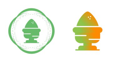 Haşlanmış yumurta ağ ikonu vektör illüstrasyonu