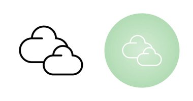 Bulut hesaplama simgeleri ayarlandı, vektör tasarımı