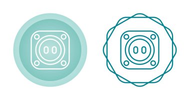 elektrik Outlet simgesi seti, vektör illüstrasyonu 