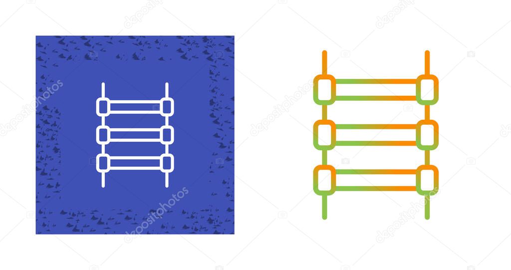 Set of track rails icons isolated on white background, vector illustration